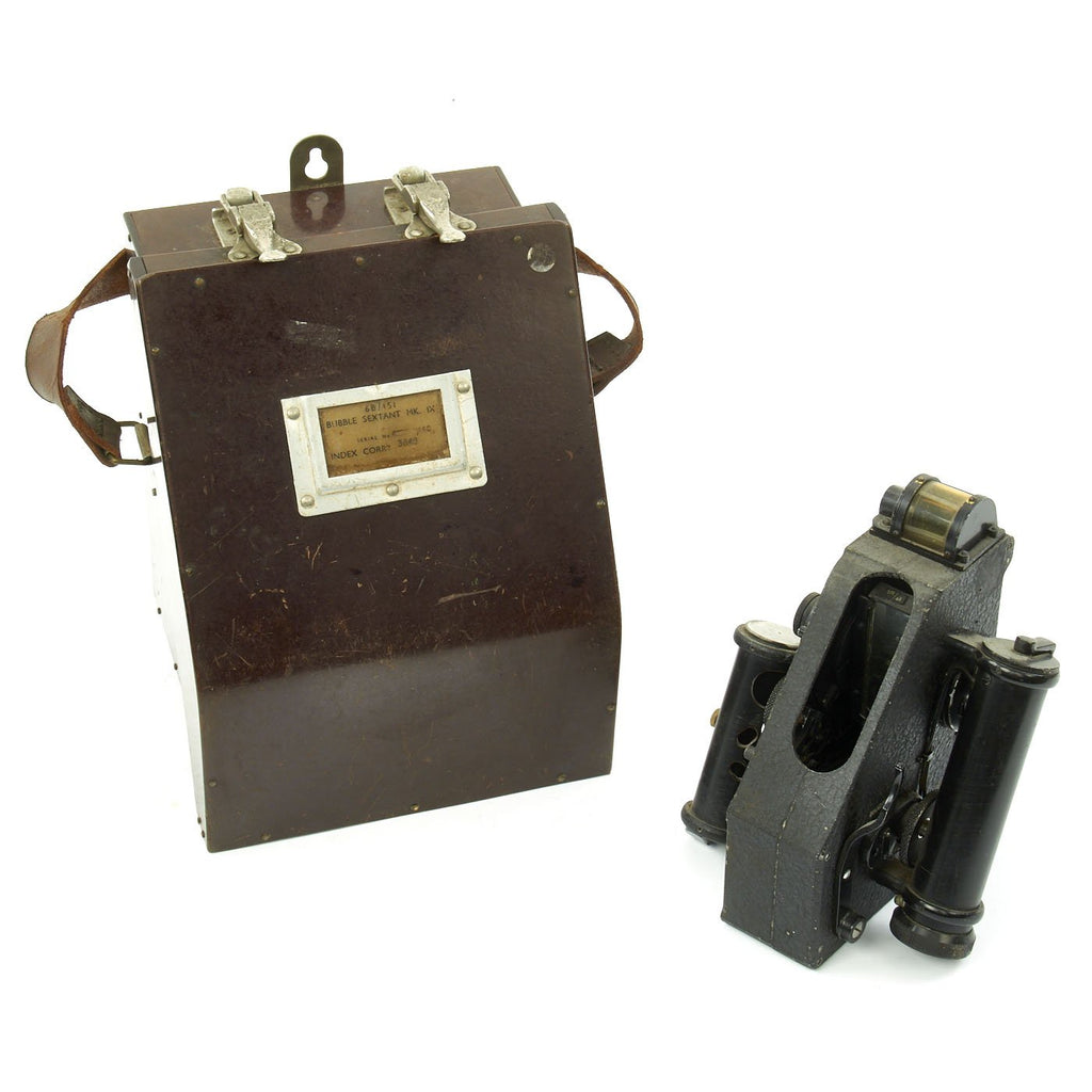 Original British WWII RAF Bomber Bubble Sextant Mark IX in Bakelite Wall-mounted Case - dated 1940 Original Items