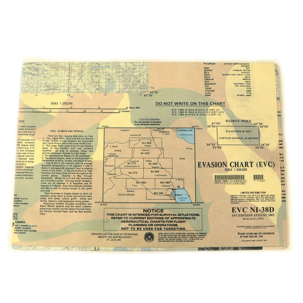 Evision Chart Original U.S. Iraq War Escape and Evasion Chart (EVC) Collection - Set ...