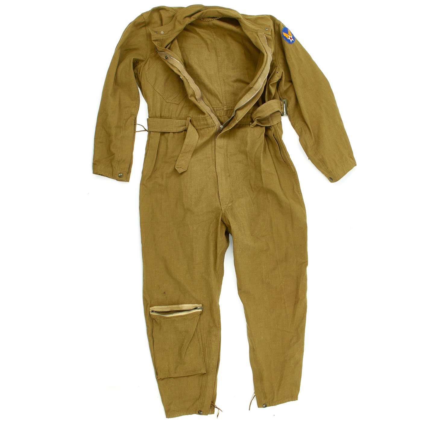 U.S. WWII Army Air Force Summer Type A-4 Flight Suit with Leather 