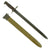 Original U.S. WWI & WWII M1905 Springfield 16" Rifle Bayonet marked S.A. with WWII M3 Scabbard - dated 1908 Original Items