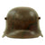 Original Imperial German WWI M16 Stahlhelm Helmet with Panel Camouflage Paint and Partial Liner - marked Si.66 Original Items