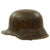 Original Imperial German WWI M16 Stahlhelm Helmet with Panel Camouflage Paint and Partial Liner - marked Si.66 Original Items