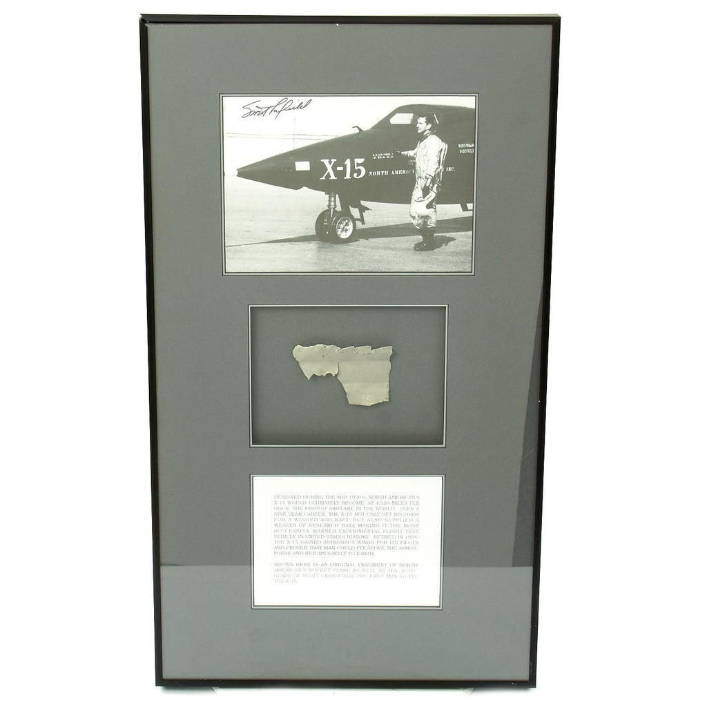 Original U.S. Fragment from North American X-15 Rocket Plane flown by Scott Crossfield with Signed Photo Original Items