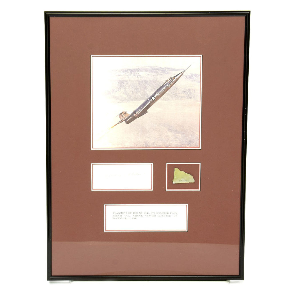 Original U.S. Fuselage Piece from Crashed Lockheed NF-104A flown by Chuck Yeager with Autograph Original Items