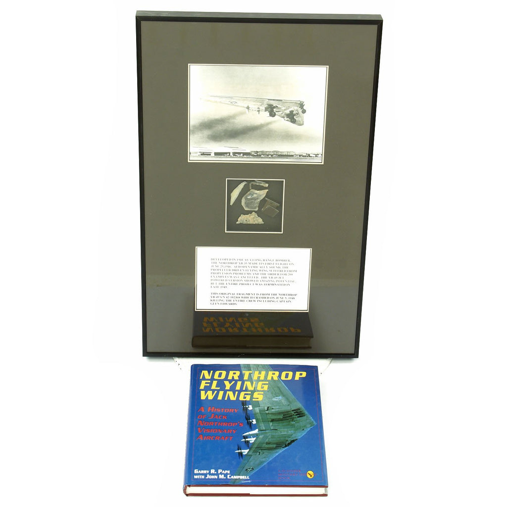 Original U.S. Artifacts from Crashed Northrop YB-49 Flying Wing Experimental Bomber with Book and Signed Photograph Original Items