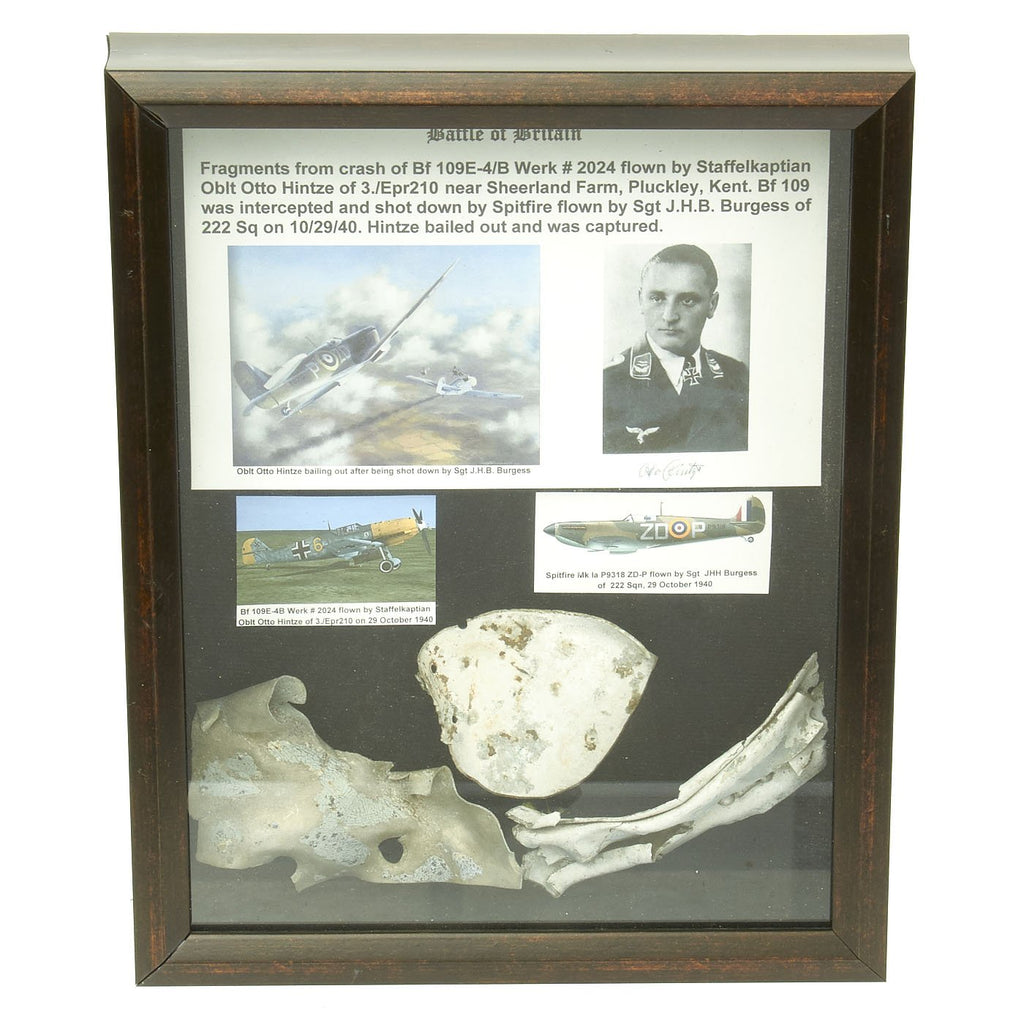 Original German WWII Luftwaffe Fuselage Pieces from R.A.F. Downed Bf 109 - Battle of Britain Original Items
