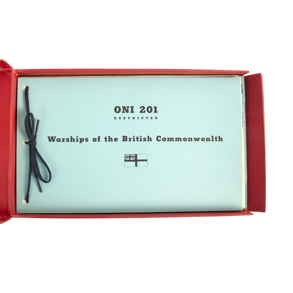 Original U.S. WWII Office of Naval Intelligence ONI 201 Warships of th ...