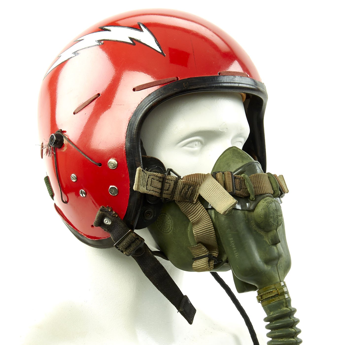 Original U.S. Korean War Air Force Type P1A Flying Helmet with MS