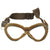 Original Japanese WWII Tan Leather Winter Flying Helmet with Pilot Goggles Original Items