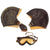 Original WWII U.S. Navy Flight Helmet & Goggle Set - NAF 1092 & NAF 1092W Helmets Original Items
