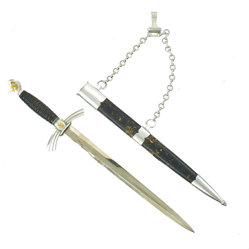 Original German WWII 1st Model Aluminum Fitted Luftwaffe Dagger by TIGER with Belt Hanger Original Items