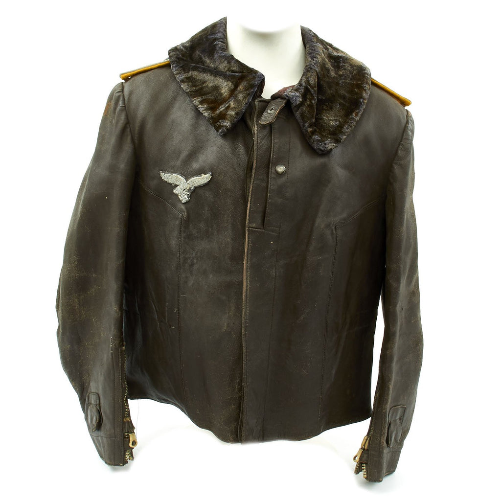 Original German WIII Luftwaffe Officer Pilot Leather Flight Jacket Original Items