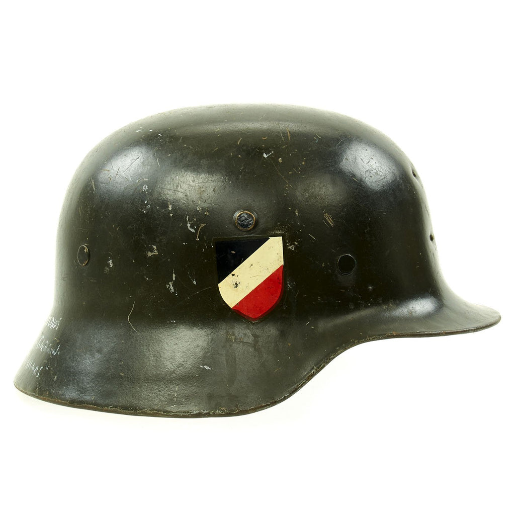 Original German WWII Heer Army M35 Helmet from MGM Studios used in Garrison's Gorillas - E.T.64 Original Items