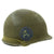 Original U.S. WWII 4th Armored Division 3rd Army Technician 4th Grade M1 Schlueter Front Seam Helmet Original Items