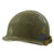 Original U.S. WWII 4th Armored Division 3rd Army Technician 4th Grade M1 Schlueter Front Seam Helmet Original Items