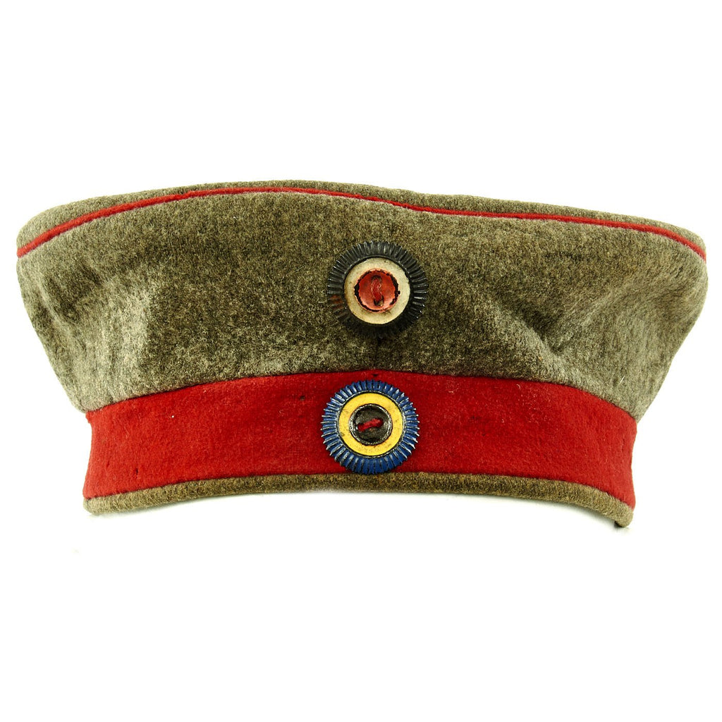 Original Imperial German WWI M1907 Feldmütze Field Cap with Mecklenburg Cockade Original Items