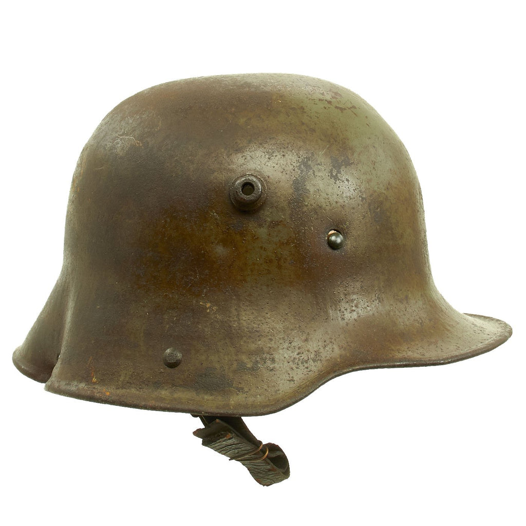 Original Imperial German WWI M16 Stahlhelm Helmet Shell with Battle Damage - marked B.F 62. Original Items