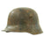 Original Imperial German WWI M16 Stahlhelm Helmet Shell with Panel Camouflage Paint - marked Q.66 Original Items