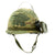 Original U.S. WWII Vietnam War M1 Helmet with PRT-4 / PRR-9 Squad Radio Set and USMC Camouflage Cover Original Items