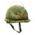 Original U.S. WWII Vietnam War M1 Helmet with PRT-4 / PRR-9 Squad Radio Set and USMC Camouflage Cover Original Items