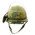 Original U.S. WWII Vietnam War M1 Helmet with PRT-4 / PRR-9 Squad Radio Set and USMC Camouflage Cover Original Items
