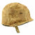 Original U.S. Late WWII Korean War M1 Helmet with USMC HBT Camouflage Cover and Firestone Liner Original Items