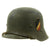 Original Austrian WWI M17 Helmet Converted WWII German SS with Double Paper Decals - Size 66 Original Items