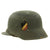 Original Austrian WWI M17 Helmet Converted WWII German SS with Double Paper Decals - Size 66 Original Items