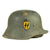 Original Austrian WWI M17 Helmet Converted WWII German SS with Double Paper Decals - Size 66 Original Items