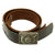 Original German WWII SS EM/NCO Leather Belt with Steel Buckle by Overhoff - Schutzstaffel Original Items
