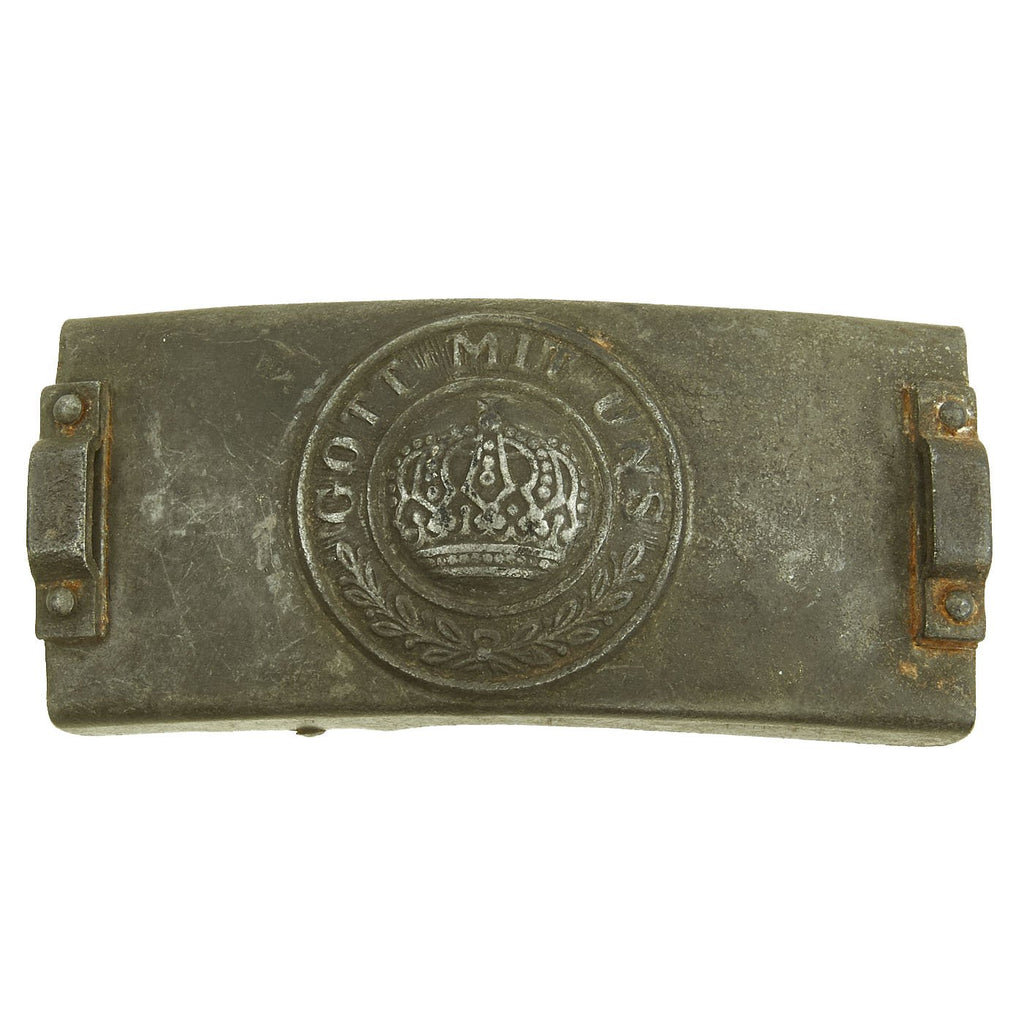 Original Imperial German WWI Prussian Steel Signal Telegraph Troop EM-NCO Belt Buckle Original Items