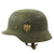 Original German Pre-WWII Army Heer M35 Single Decal Steel Helmet with 1937 dated Liner - Size 64 Original Items