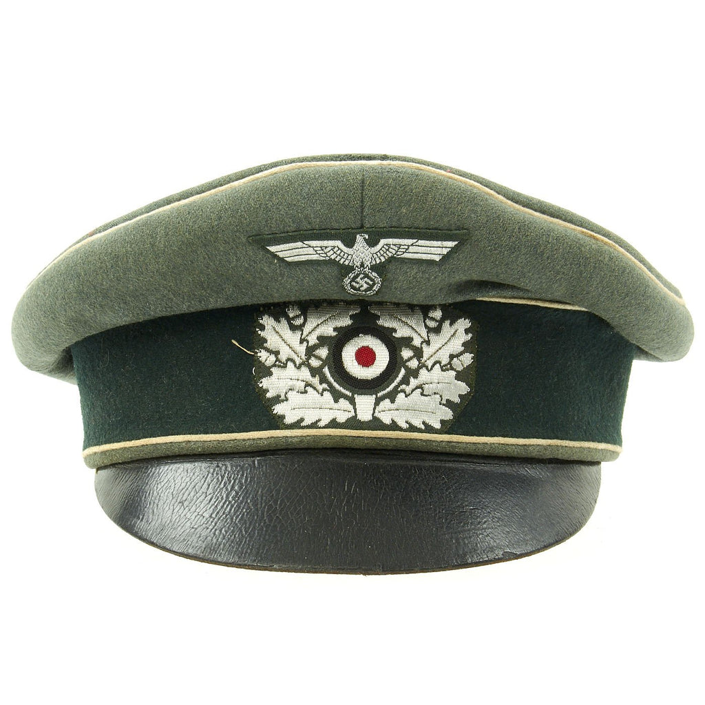 Original German WWII Army Heer EM/NCO Infantry Visor Crush Cap by H. Wiemeyer - Size 58 Original Items