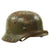 Original German WWII Normandy Camouflage M40 Helmet with Unit Markings and 56cm Liner - Q64 Original Items