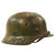 Original German WWII Normandy Camouflage M40 Helmet with Unit Markings and 56cm Liner - Q64 Original Items
