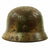Original German WWII Normandy Camouflage M40 Helmet with Unit Markings and 56cm Liner - Q64 Original Items