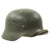 Original German WWII Army Heer M40 Single Decal Helmet in Named USN Seabee Bring-Back Box - Q64 Original Items