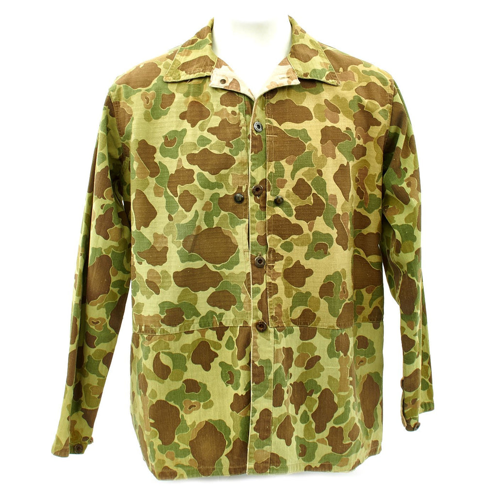 Original U.S. WWII USMC P44 Camouflage Pattern 1944 Utility Coat - Size 40 Original Items