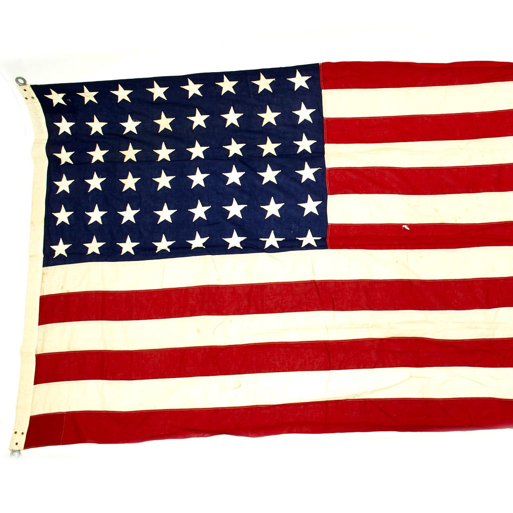 Original U.S. WWII 48 Star Flag Philadelphia Quartermaster Depot - 5 Feet x 9 1/2 Feet Original Items