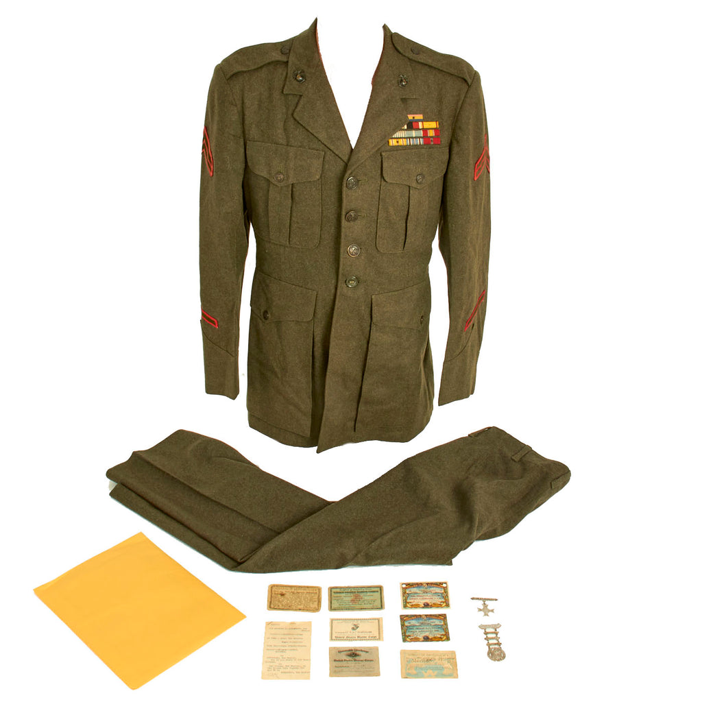 Original U.S WWII Korean War USMC Grouping Attributed to Corporal Dominic A. Santarone Original Items