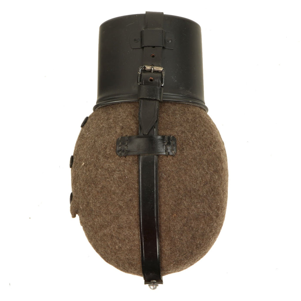 Original German WWII Unissued Aluminum M31 Canteen Rig with Aluminum Cup - all marked S.S.L. 39 Original Items