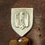 Original German WWII Brown P38 Police Softshell Holster by Gebrüder Klinge with Aluminum Badge - dated 1943 Original Items