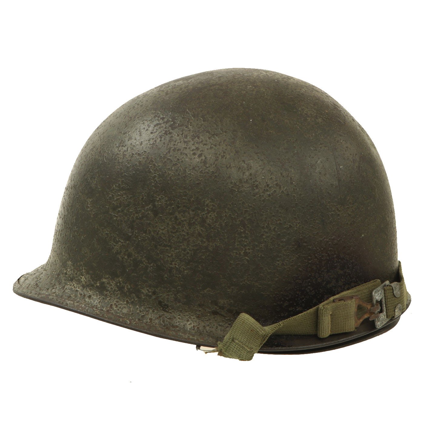 Original U.S. WWII 1945 M1 Schlueter Rear Seam Helmet with Korean