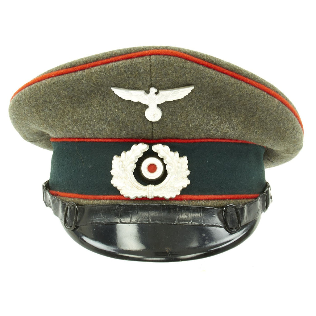 Original German WWII Army Heer Named Artillery EM & NCO Visor Cap by E. Breuninger - Excellent Condition Original Items