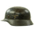 Original German WWII M40 Battle Damaged Single Decal Luftwaffe Helmet with 60cm Liner - Q68 Original Items