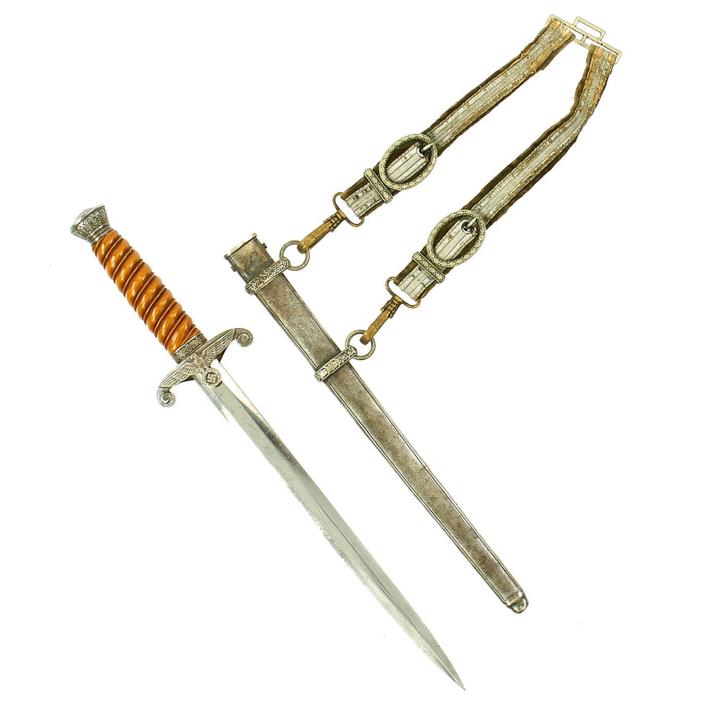 Original German WWII Army Heer Officer Dagger by Carl Eickhorn named to Knight's Cross Recipent A. Kiene Original Items
