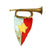 Original Vietnam War North Vietnamese Army Bugle with Attached Pennant Flag - Viet Cong Original Items