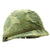 Original U.S. WWII Vietnam Reissue M1 McCord Front Seam Swivel Bale Helmet with USMC Camouflage Cover Original Items