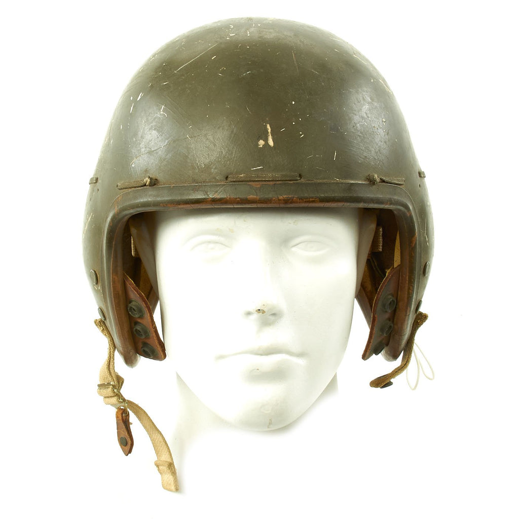 Original U.S. Korean War Era P-1B Flight Helmet with Named VF 103 Carry Bag - Dated 1953 Original Items