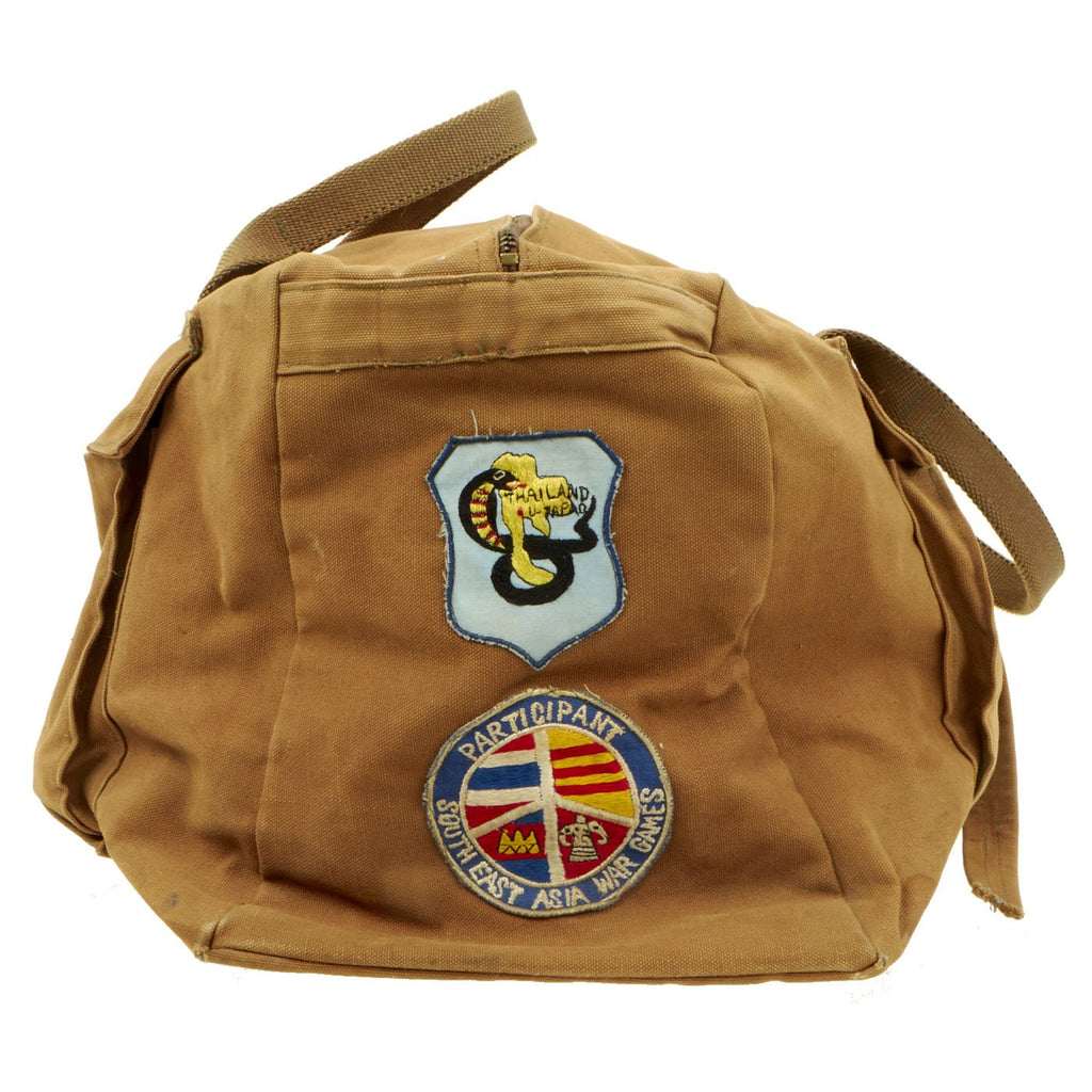 Original U.S. Vietnam Theater Made Flight Helmet Bag Named to C-130E Hercules Crewman Original Items